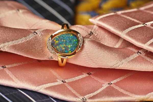 Pink Tie and Opal Ring