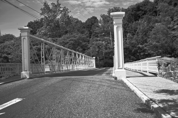 I used on-screen level to help frame this image of the old single-lane bridge by the Red Mill. I'd already determined the level's accuracy by checking it against my spirit level. So, apparently, the steel supports of the old bridge have settled slightly askew! Processed as Monochrome from the X3F Raw in Sigma Photo Pro 6. 