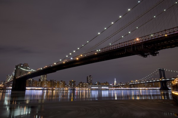 30 second exposure of the Brooklyn Bridge a F/11 ISO 100 by Patrick Santucci on the Canon 6D. 