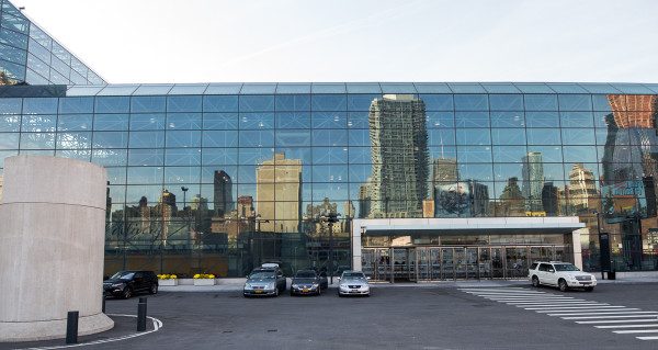 Building offer skewed reflections off the Javits Center last week during PhotoPlus Expo. I cropped this shot to a more panoramic aspect ratio because I loved the reflections, but the bottom third of the frame was just empty parking lot. 1/160 F/4 ISO 125.